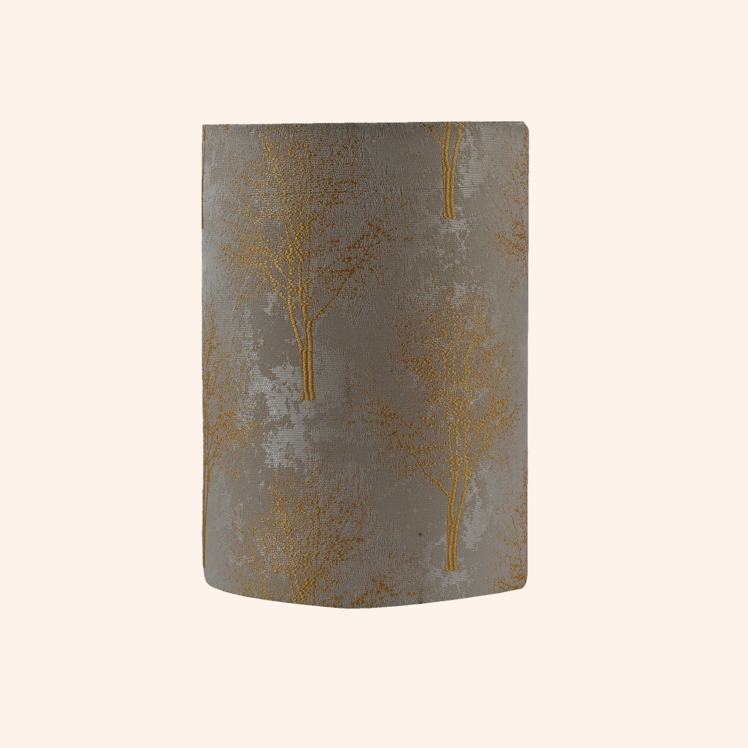 Cylinder shape lamp shade in yellow color.