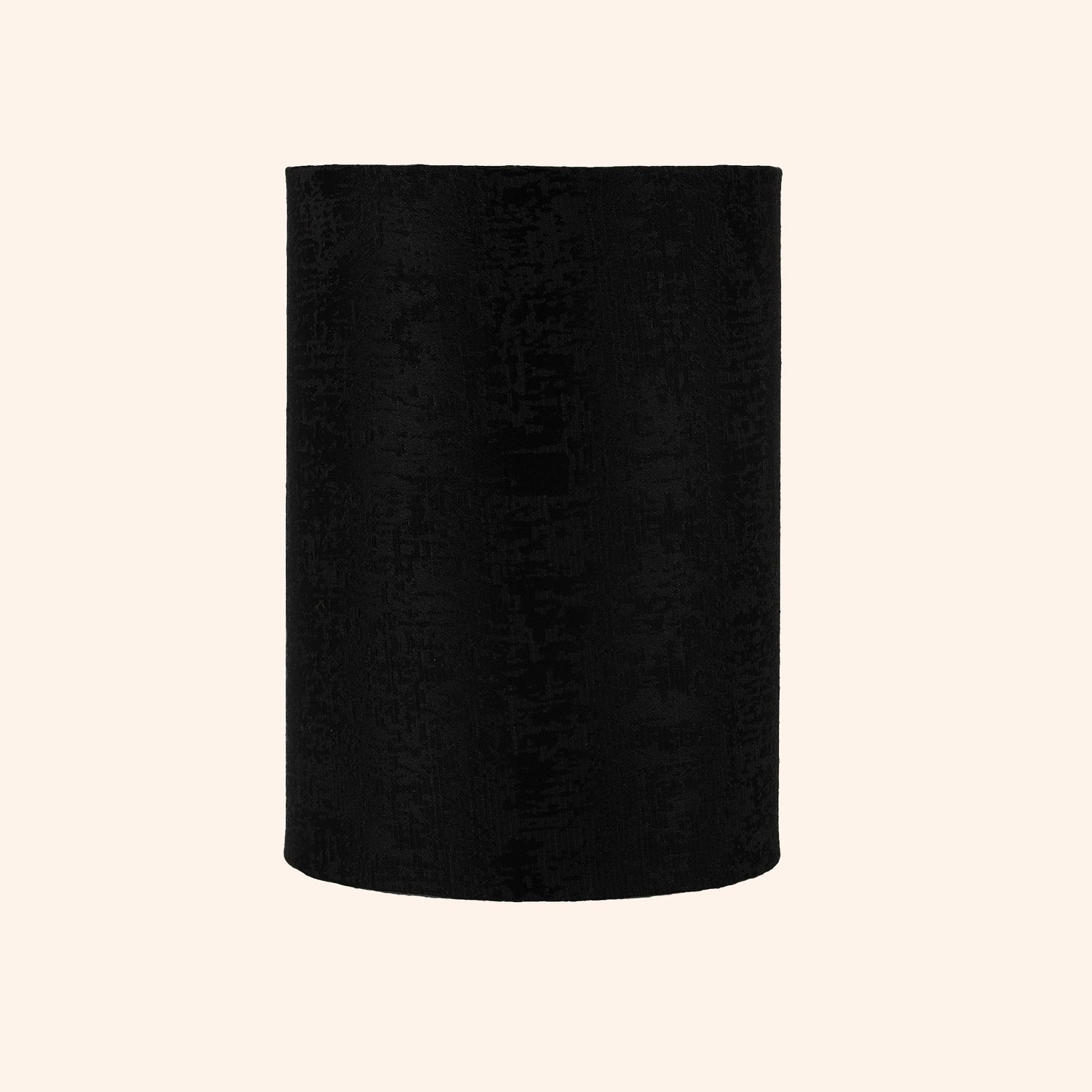 Cylinder shape lamp shade in black color.