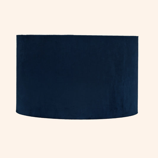 Drum shape lamp shade in royal blue color.