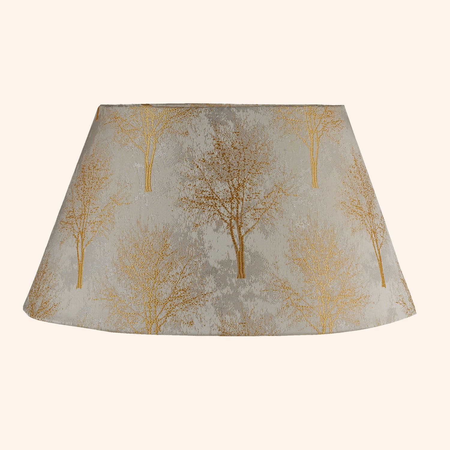 Empire shape lamp shade in yellow color.
